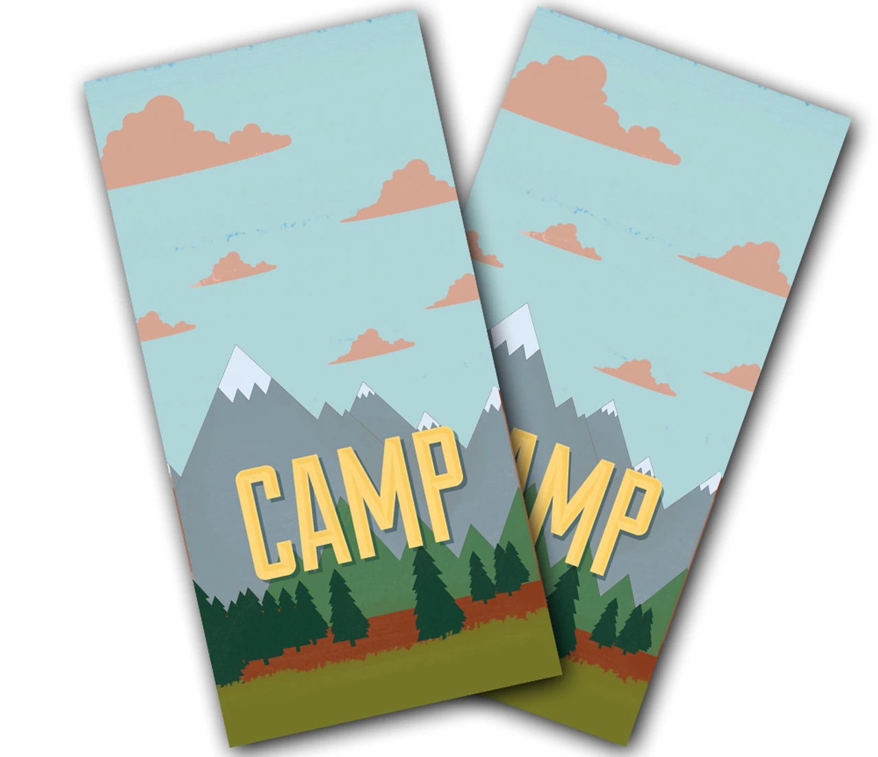 Camp Themed Cornhole Wraps - Set Of 2 1 Camp Themed Cornhole Wraps - Set Of 2