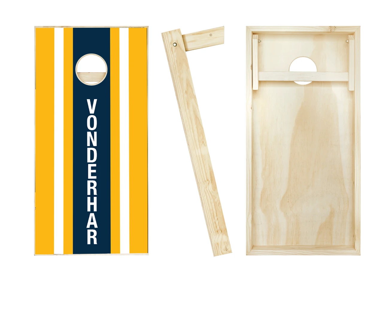 Personalized Striped Cornhole Set With Bags 2 Personalized Striped Cornhole Set With Bags - Image 2