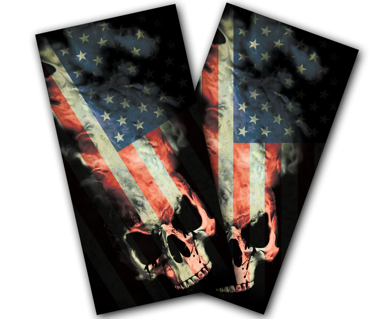 American Skull Cornhole Wraps - Set Of 2 1 American Skull Cornhole Wraps - Set Of 2
