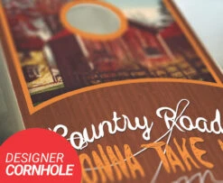 Country Roads Cornhole Set With Bags -Custom Cornhole 107 CountryRoads designs 99312.1695838480