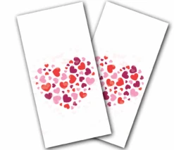 Heart Wedding Cornhole Wraps - Set Of 2