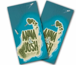 Paradise To Share Cornhole Wraps - Set Of 2