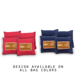 Rustic Sign Cornhole Bags - Set Of 8