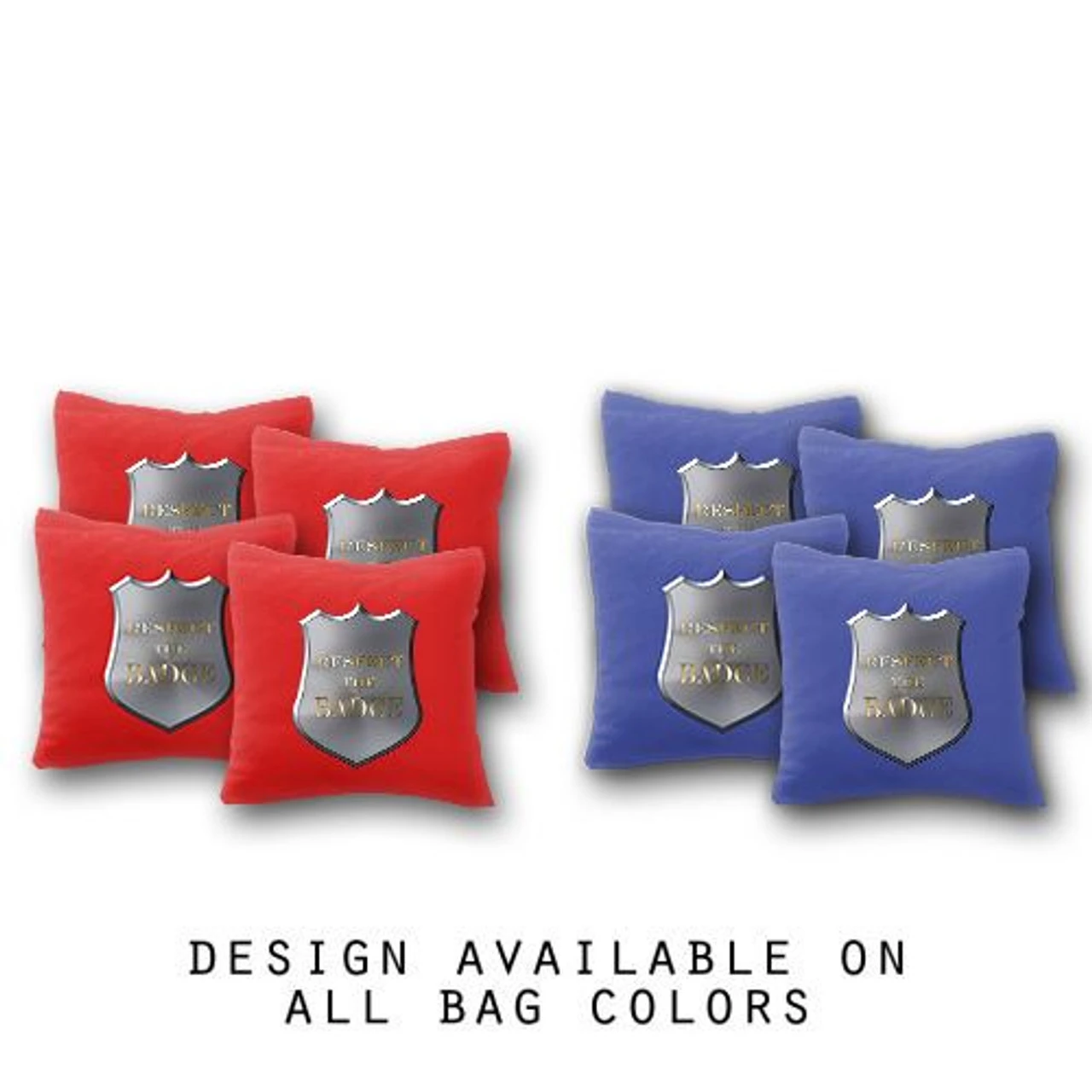 Respect The Badge Cornhole Bags - Set Of 8 1 Respect The Badge Cornhole Bags - Set Of 8