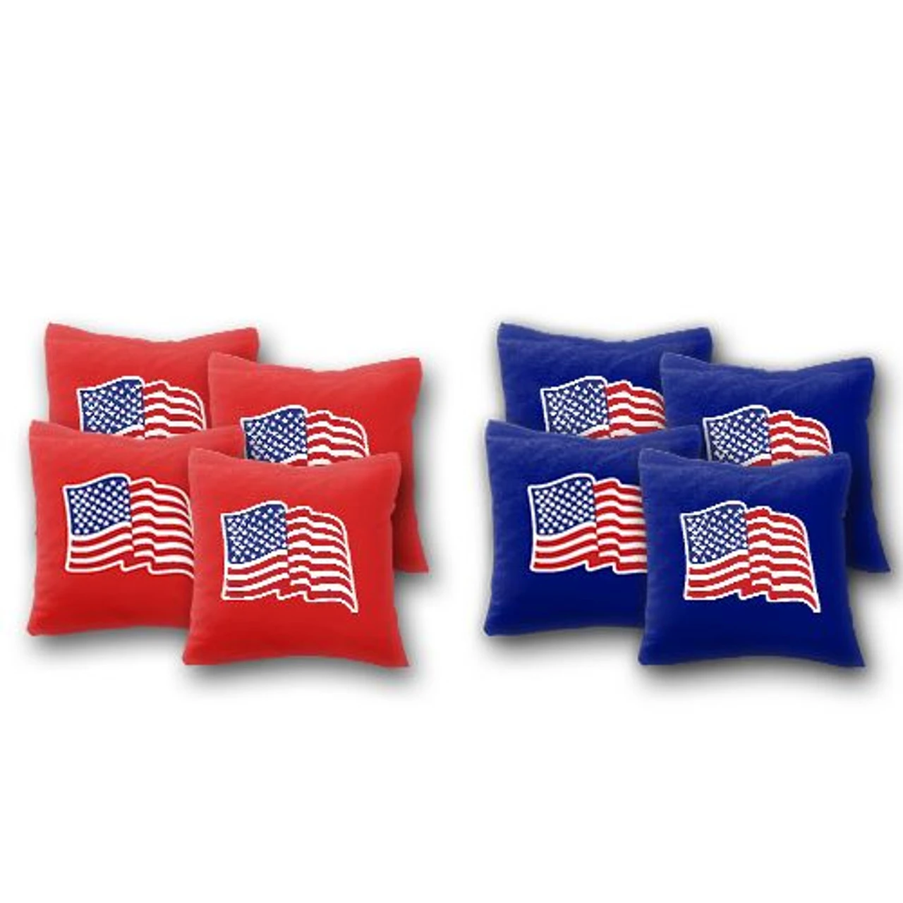 Wavy USA Flag Cornhole Bags - Set Of 8 1 Wavy USA Flag Cornhole Bags - Set Of 8