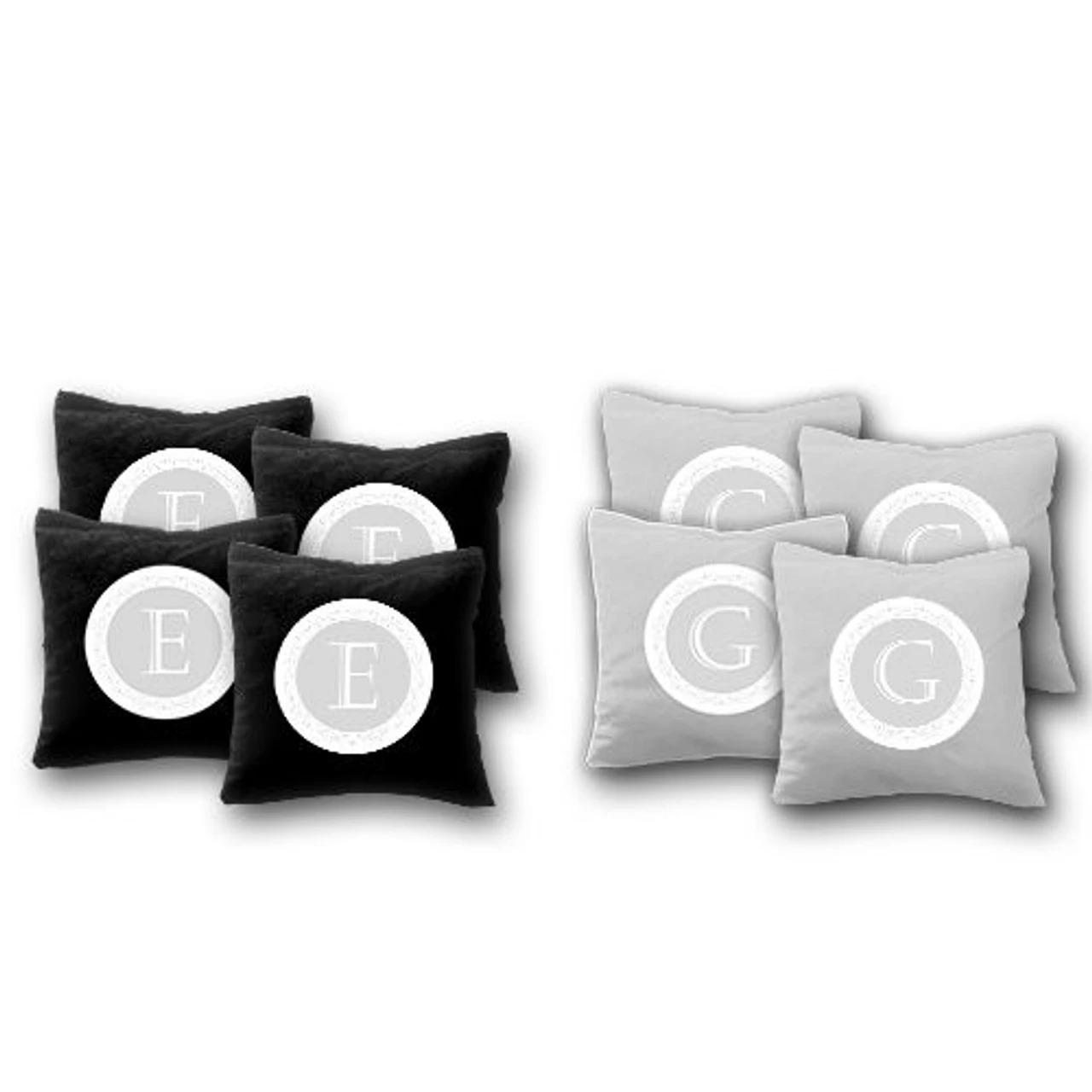 Custom Wedding Monogram Cornhole Bags - Set Of 8 1 Custom Wedding Monogram Cornhole Bags - Set Of 8