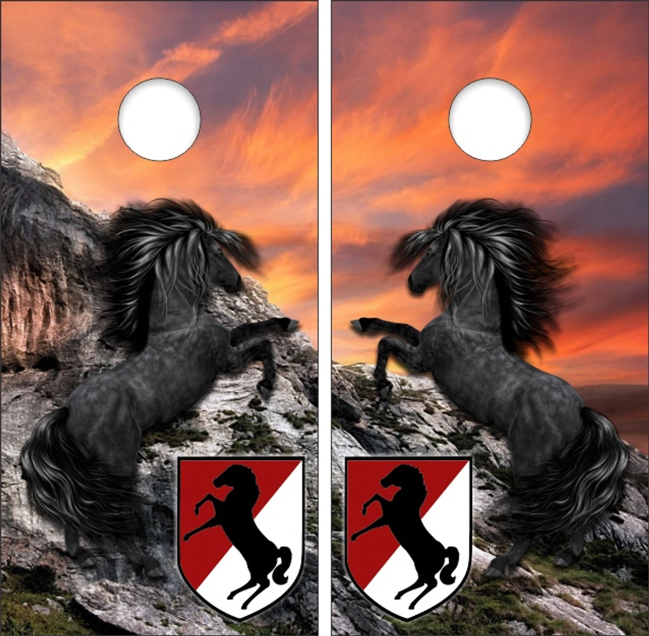 11th Armored Cavalry Regiment Version 2 Cornhole Set With Bags 2 11th Armored Cavalry Regiment Version 2 Cornhole Set With Bags - Image 2