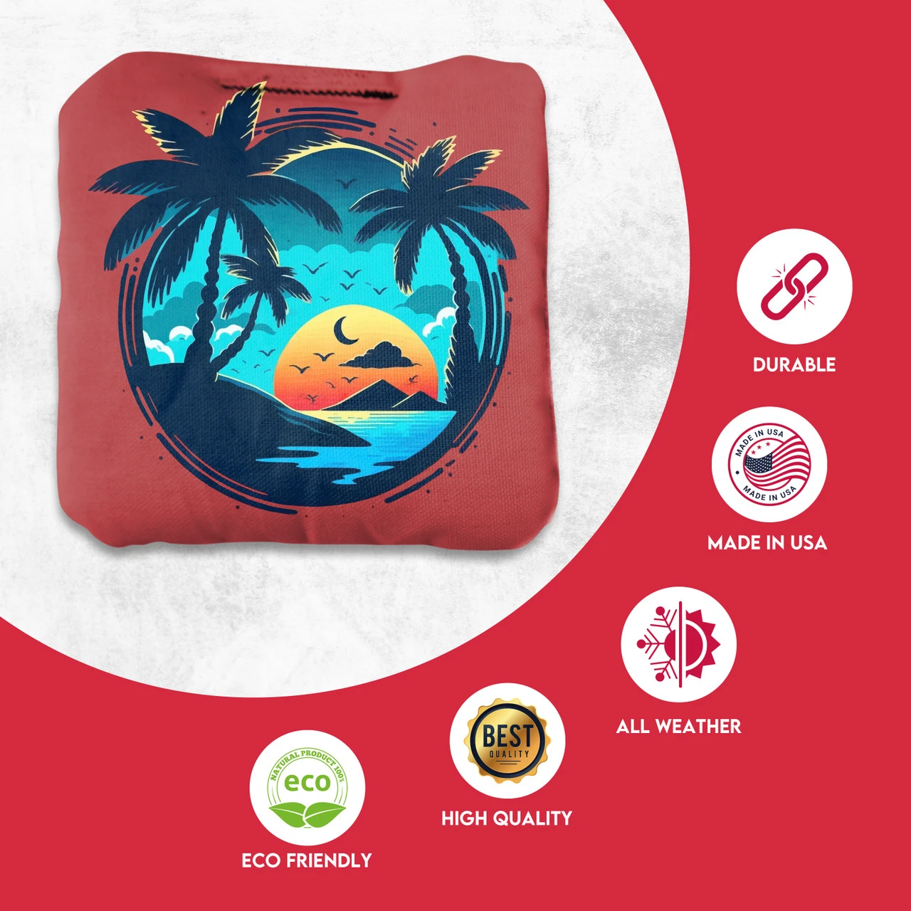 Beach Circle Professional Cornhole Bags - Set Of 8 2 Beach Circle Professional Cornhole Bags - Set Of 8 - Image 2