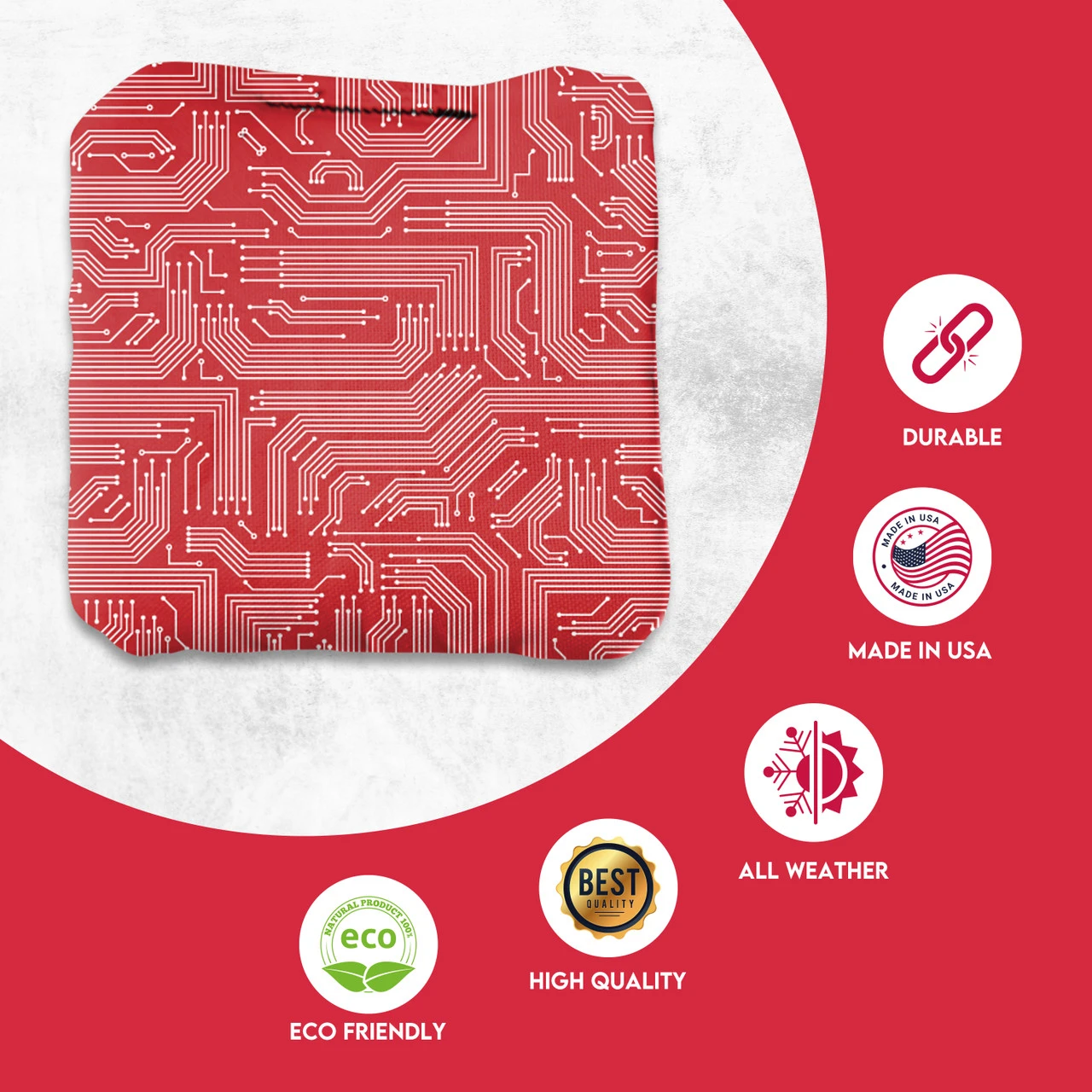 Red Blue Tech Professional Cornhole Bags - Set Of 8 2 Red Blue Tech Professional Cornhole Bags - Set Of 8 - Image 2