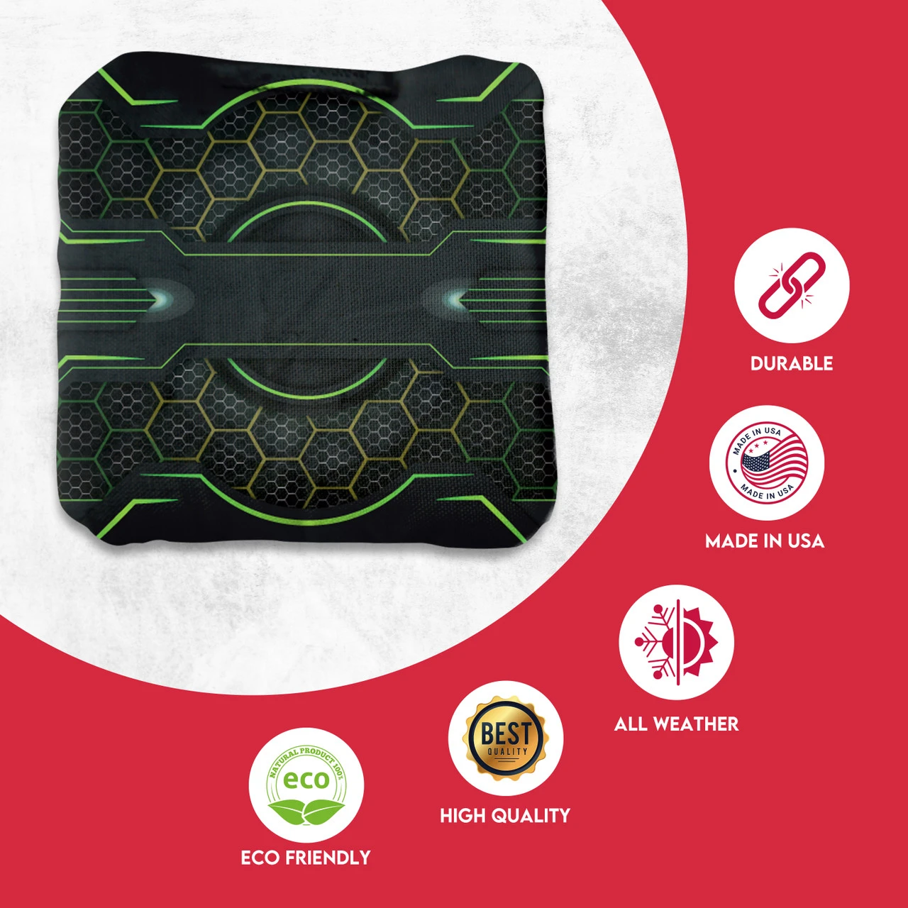 Blue Green Tech Professional Cornhole Bags - Set Of 8 2 Blue Green Tech Professional Cornhole Bags - Set Of 8 - Image 2