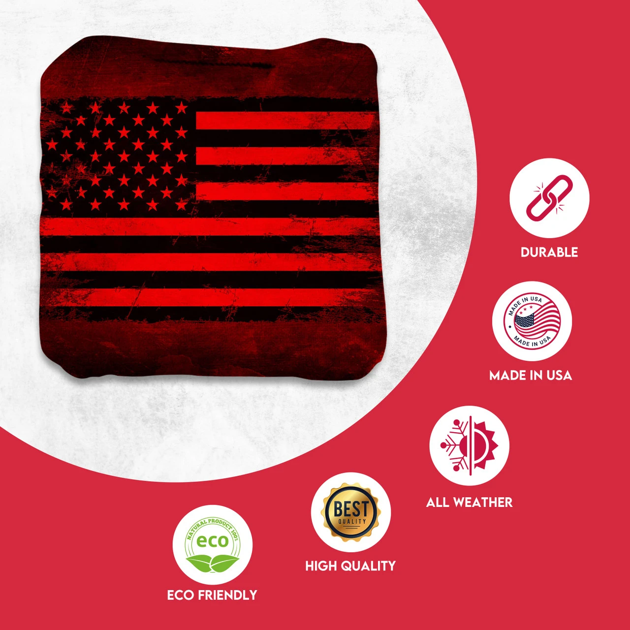 Blue Red Lines Professional Cornhole Bags - Set Of 8 2 Blue Red Lines Professional Cornhole Bags - Set Of 8 - Image 2