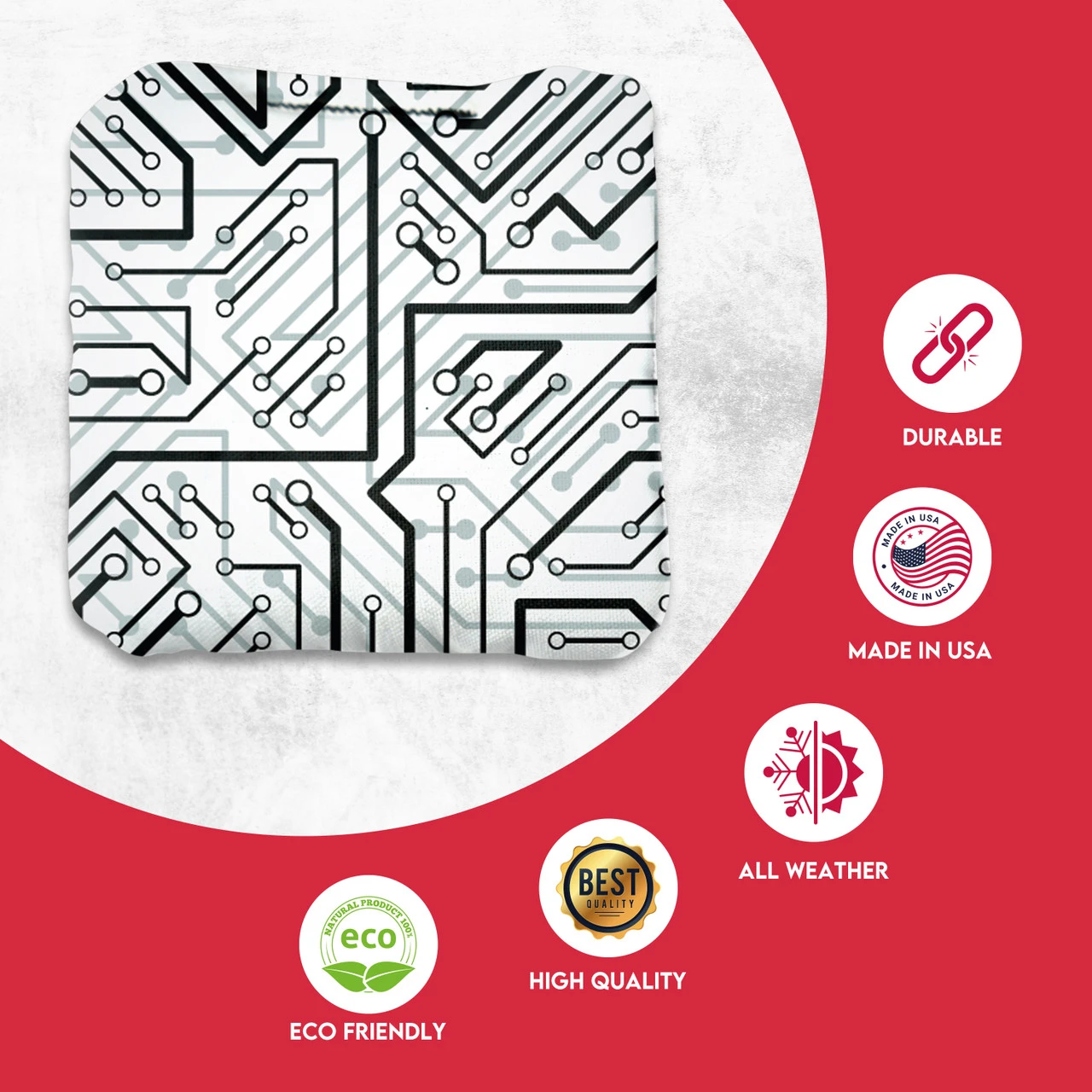 White Aqua Tech Professional Cornhole Bags - Set Of 8 2 White Aqua Tech Professional Cornhole Bags - Set Of 8 - Image 2