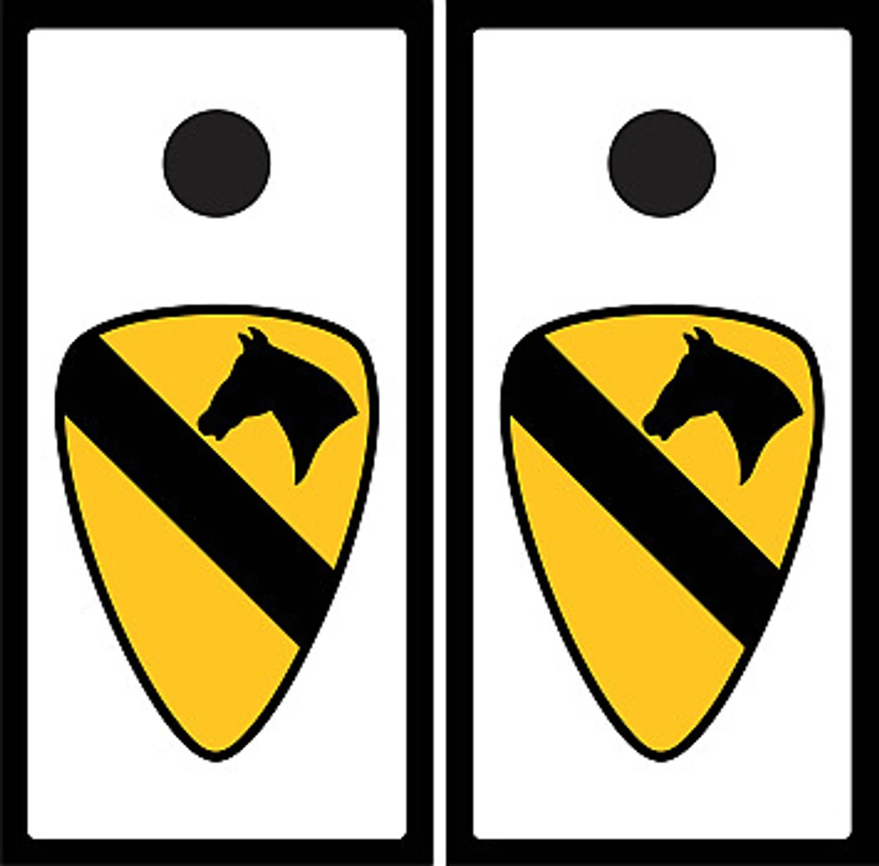 1st Cavalry Division Cornhole Wraps - Set Of 2 1 1st Cavalry Division Cornhole Wraps - Set Of 2