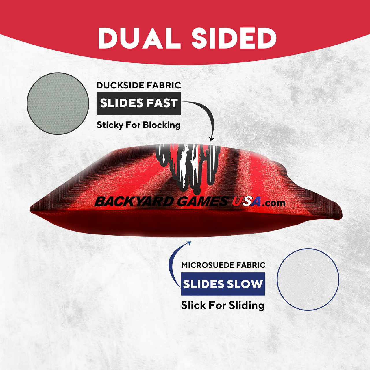 Red Blue Skull Tournament Cornhole Bags - Set Of 8 3 Red Blue Skull Tournament Cornhole Bags - Set Of 8 - Image 3