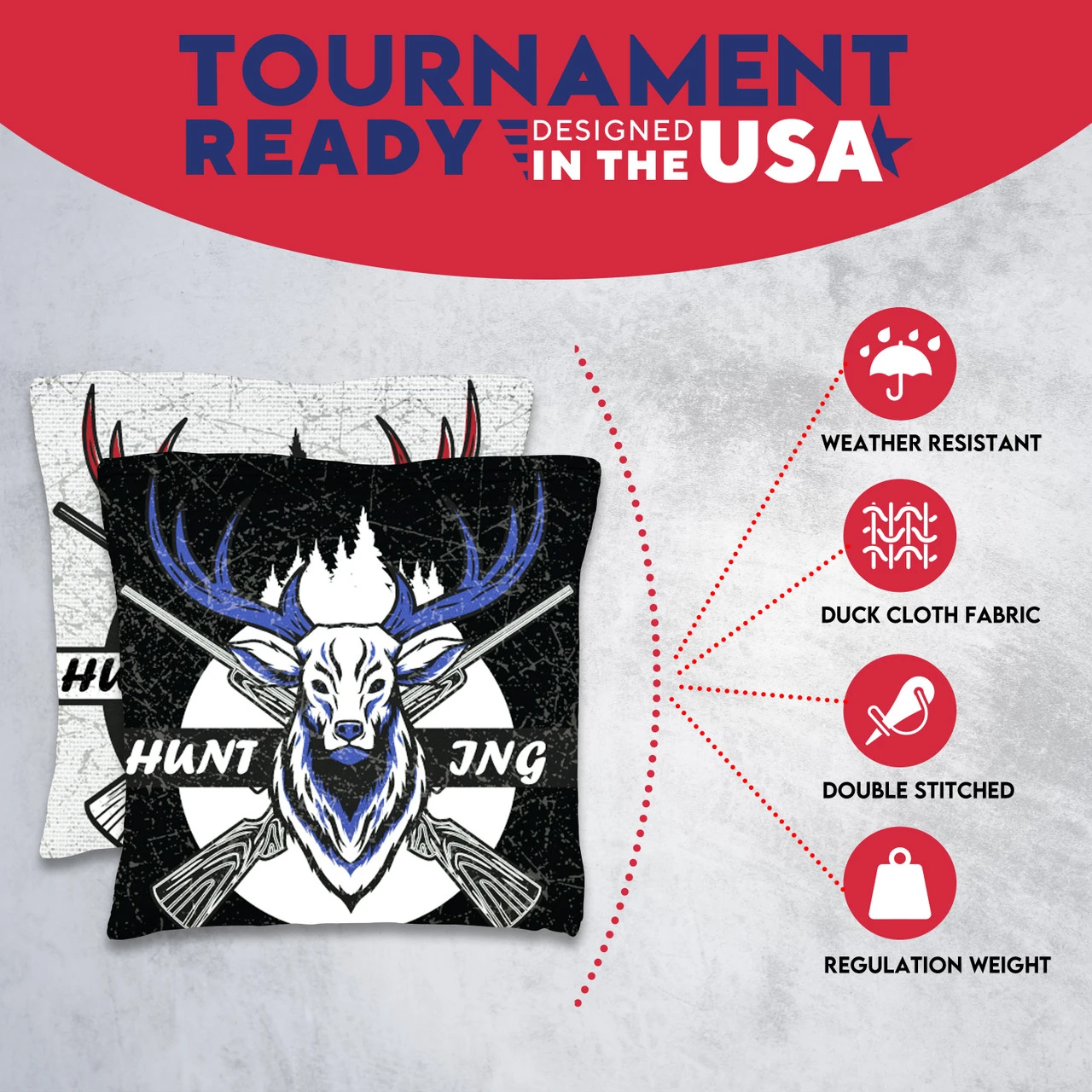 Hunting Jng Tournament Cornhole Bags - Set Of 8 5 Hunting Jng Tournament Cornhole Bags - Set Of 8 - Image 5