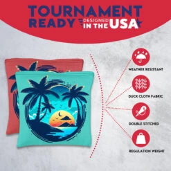 Beach Circle Tournament Cornhole Bags - Set Of 8 10 Beach Circle Tournament Cornhole Bags - Set Of 8 -Custom Cornhole 3 37848.1708644883