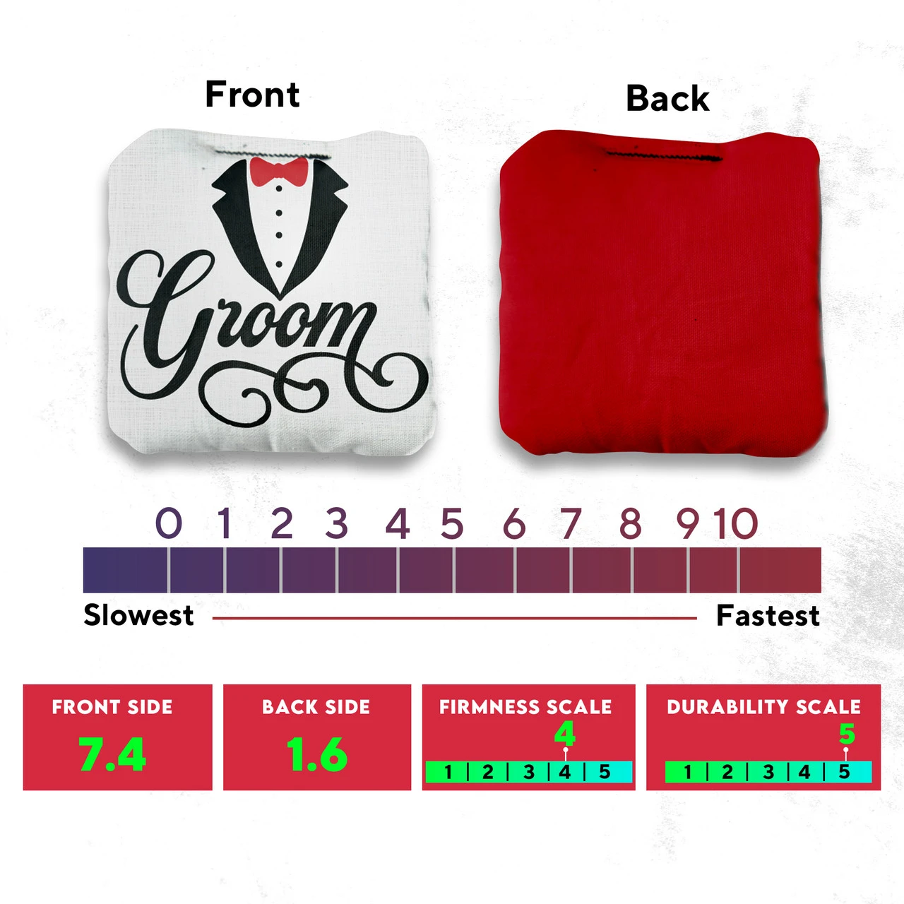 Bride Groom Professional Cornhole Bags - Set Of 8 4 Bride Groom Professional Cornhole Bags - Set Of 8 - Image 4