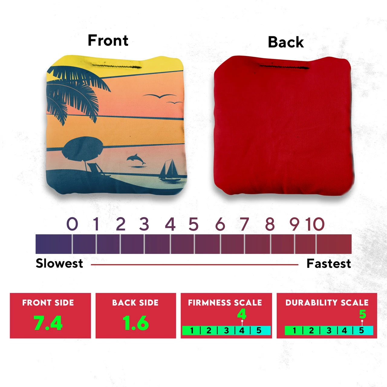 Orange Purple Dolphin Beach Professional Cornhole Bags - Set Of 8 2 Orange Purple Dolphin Beach Professional Cornhole Bags - Set Of 8 - Image 2