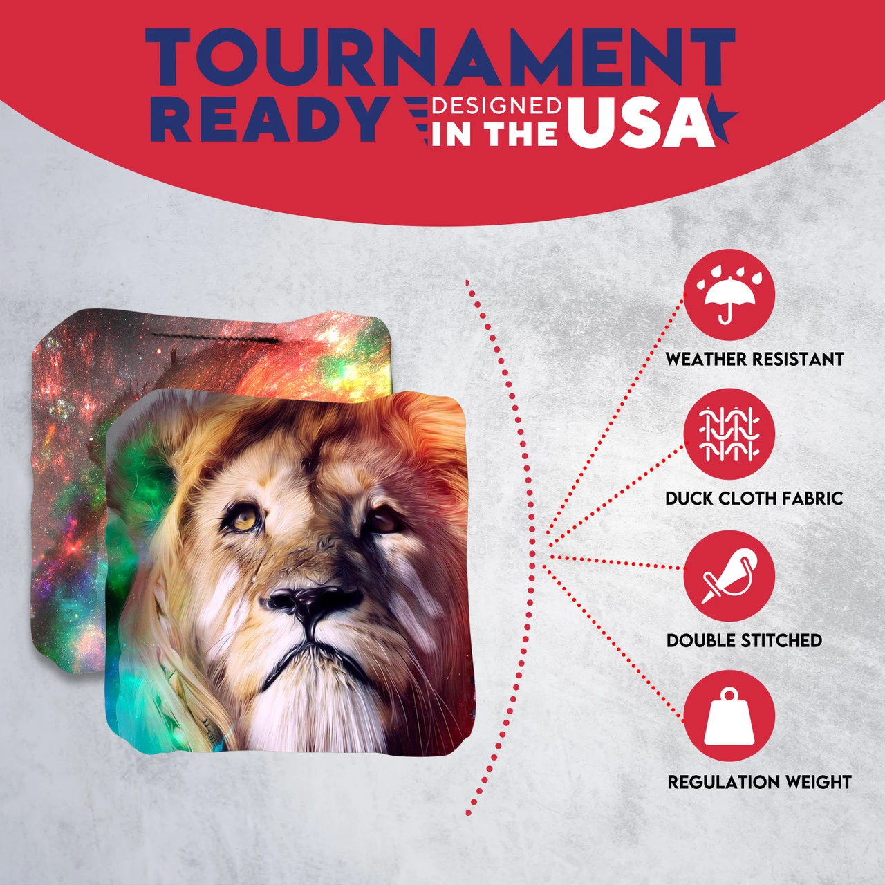 Colored Lion Professional Cornhole Bags - Set Of 8 5 Colored Lion Professional Cornhole Bags - Set Of 8 - Image 5