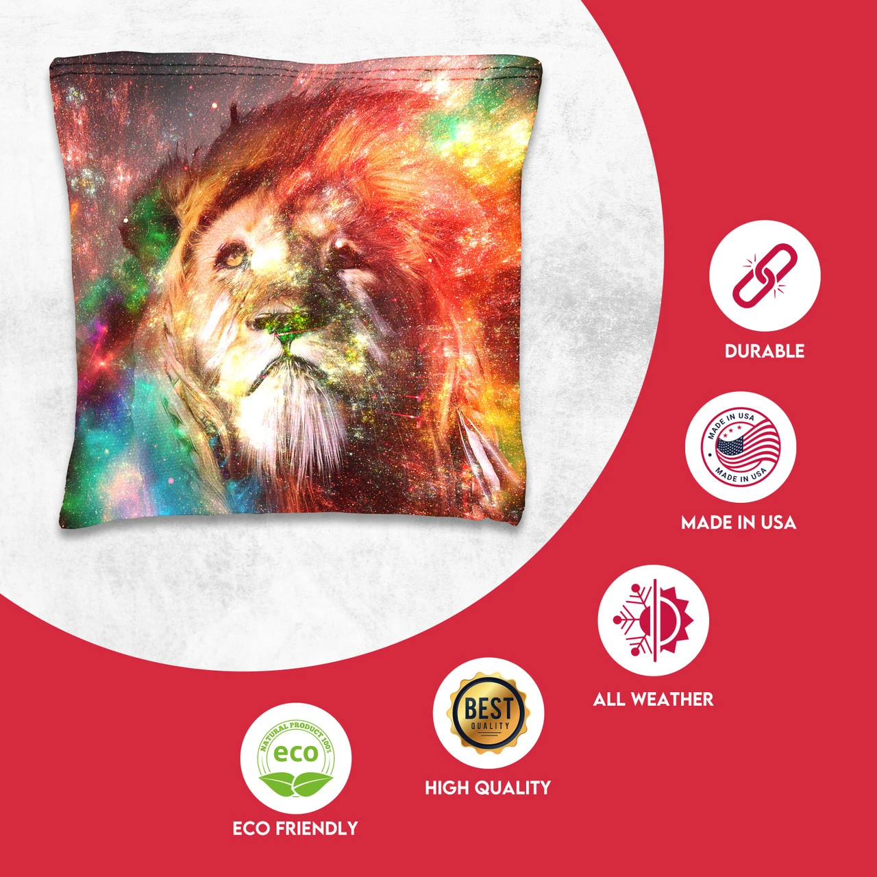 Colored Lion Tournament Cornhole Bags - Set Of 8 2 Colored Lion Tournament Cornhole Bags - Set Of 8 - Image 2