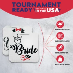 Bride Groom Professional Cornhole Bags - Set Of 8 10 Bride Groom Professional Cornhole Bags - Set Of 8 -Custom Cornhole 4 07649.1707196538