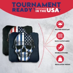 Soldier Flag Skull Professional Cornhole Bags - Set Of 8 10 Soldier Flag Skull Professional Cornhole Bags - Set Of 8 -Custom Cornhole 4 09875.1707354732