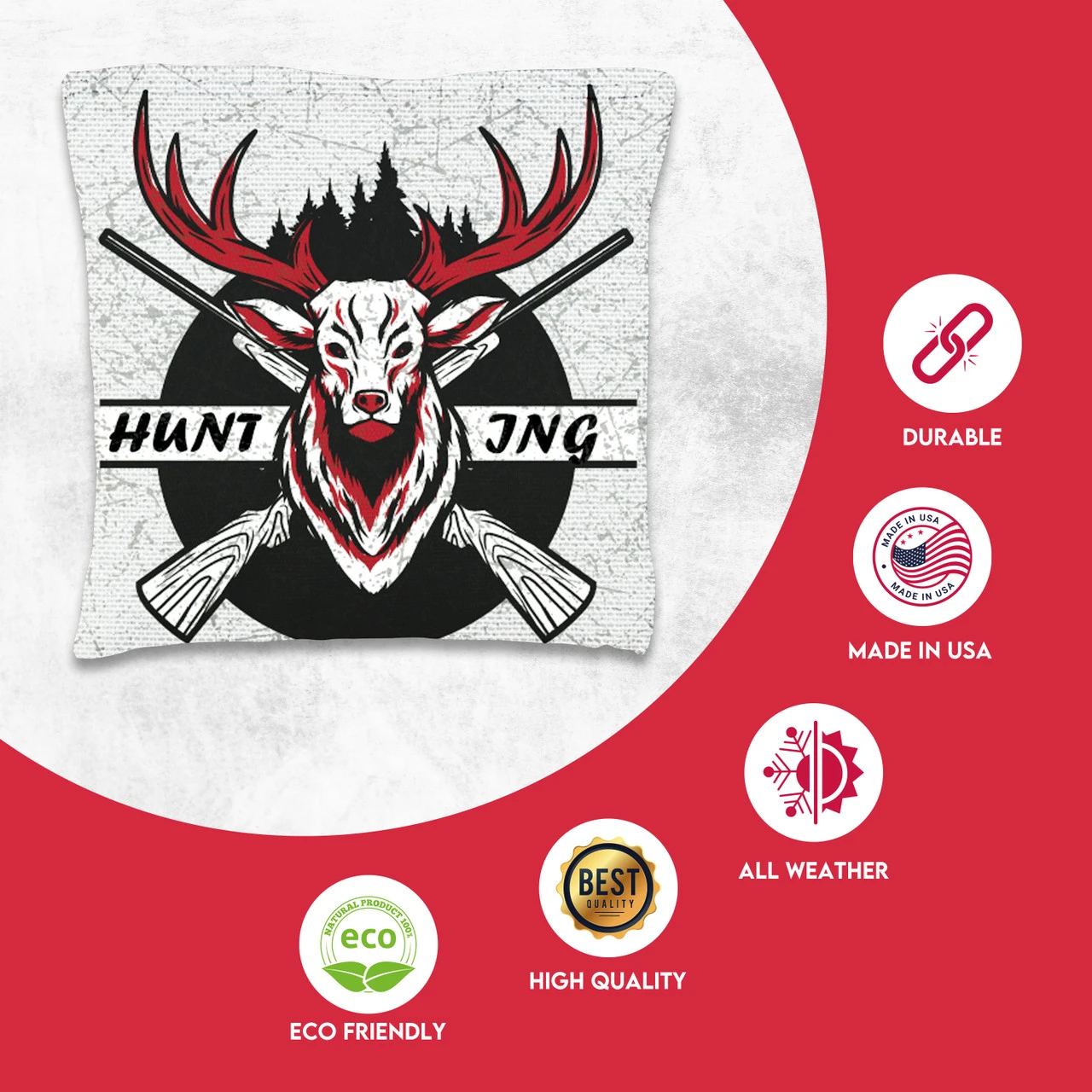 Hunting Jng Tournament Cornhole Bags - Set Of 8 2 Hunting Jng Tournament Cornhole Bags - Set Of 8 - Image 2