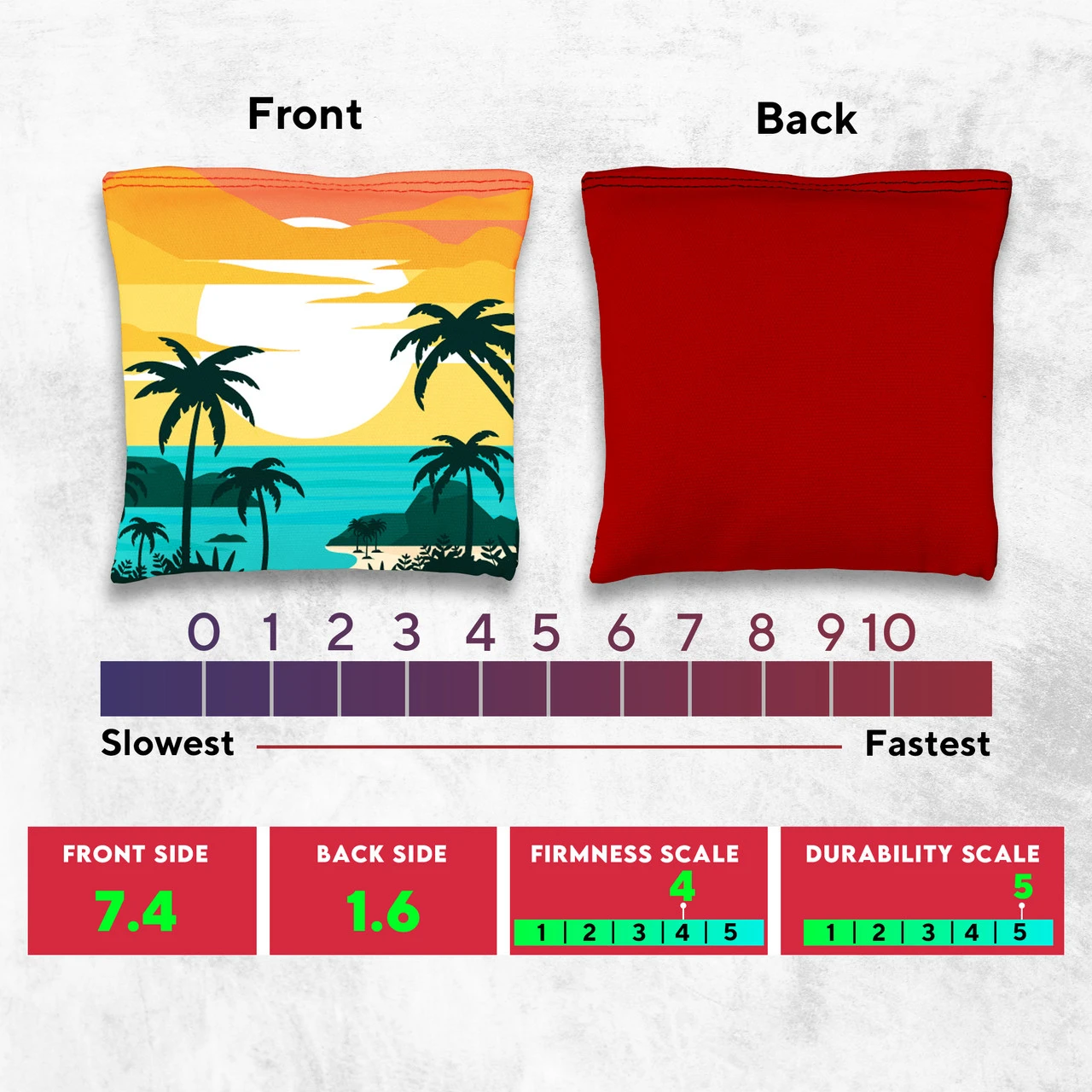 Blue Green Water Beach Tournament Cornhole Bags - Set Of 8 4 Blue Green Water Beach Tournament Cornhole Bags - Set Of 8 - Image 4