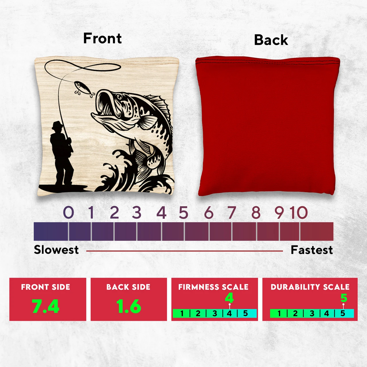 White Brown Fish Tournament Cornhole Bags - Set Of 8 4 White Brown Fish Tournament Cornhole Bags - Set Of 8 - Image 4