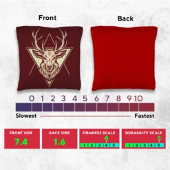 Red Blue Deer Tournament Cornhole Bags - Set Of 8 -Custom Cornhole 5 77121.1708293773