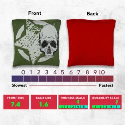 Black Green Star Skull Tournament Cornhole Bags - Set Of 8 9 Black Green Star Skull Tournament Cornhole Bags - Set Of 8 -Custom Cornhole 5 81329.1708225177