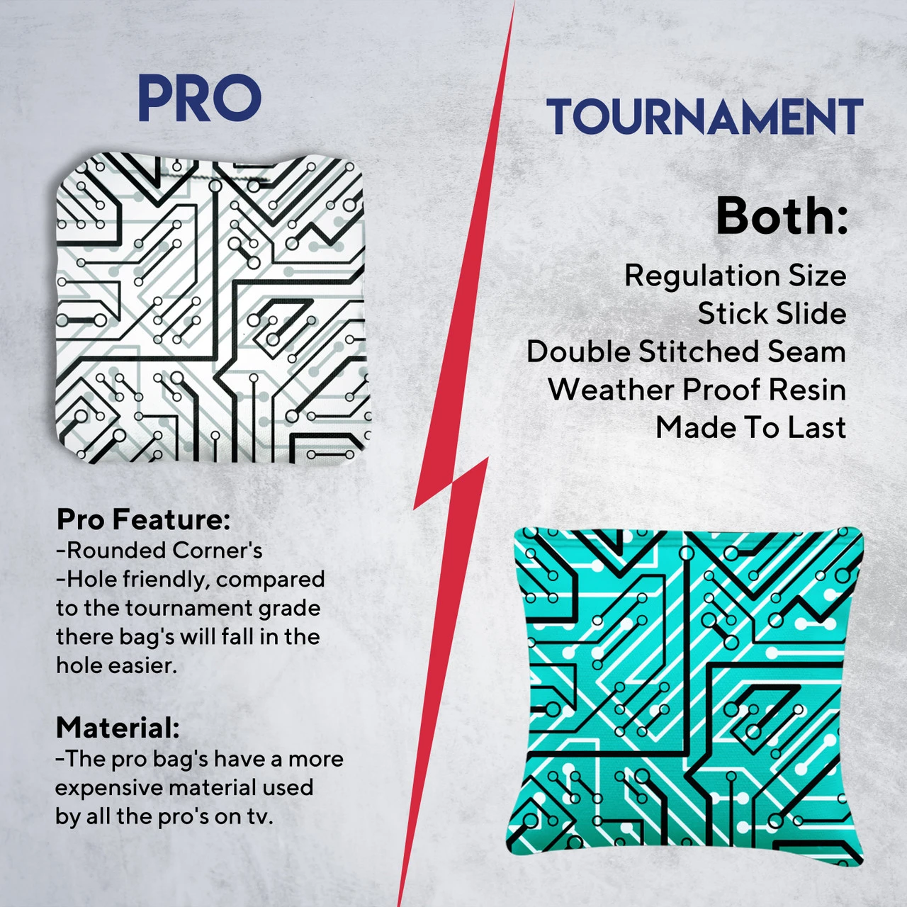 White Aqua Tech Professional Cornhole Bags - Set Of 8 6 White Aqua Tech Professional Cornhole Bags - Set Of 8 - Image 6