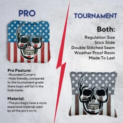 Skull Over Flag Professional Cornhole Bags - Set Of 8 11 Skull Over Flag Professional Cornhole Bags - Set Of 8 -Custom Cornhole 6 22009.1707354651