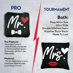 Mr. And Mrs. Professional Cornhole Bags - Set Of 8 11 Mr. And Mrs. Professional Cornhole Bags - Set Of 8 -Custom Cornhole 6 27491.1707442955