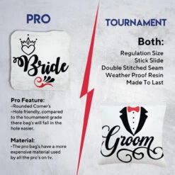 Bride Groom Tournament Cornhole Bags - Set Of 8 11 Bride Groom Tournament Cornhole Bags - Set Of 8 -Custom Cornhole 6 61845.1708225495