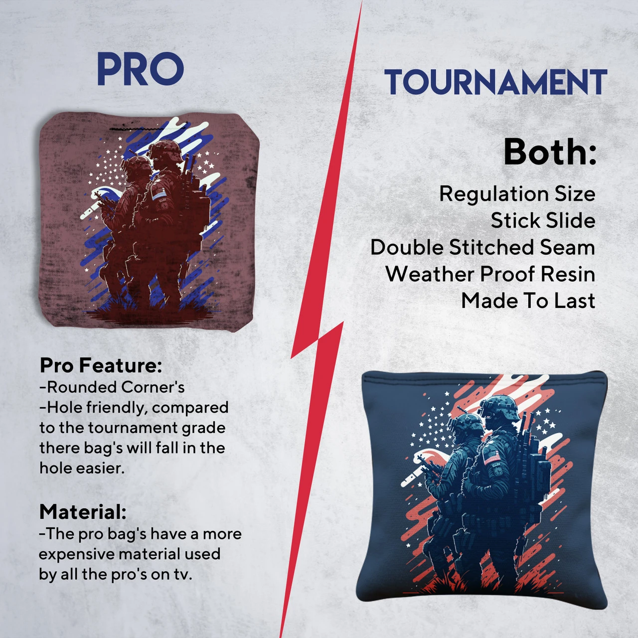 Two Soldiers Tournament Cornhole Bags - Set Of 8 6 Two Soldiers Tournament Cornhole Bags - Set Of 8 - Image 6