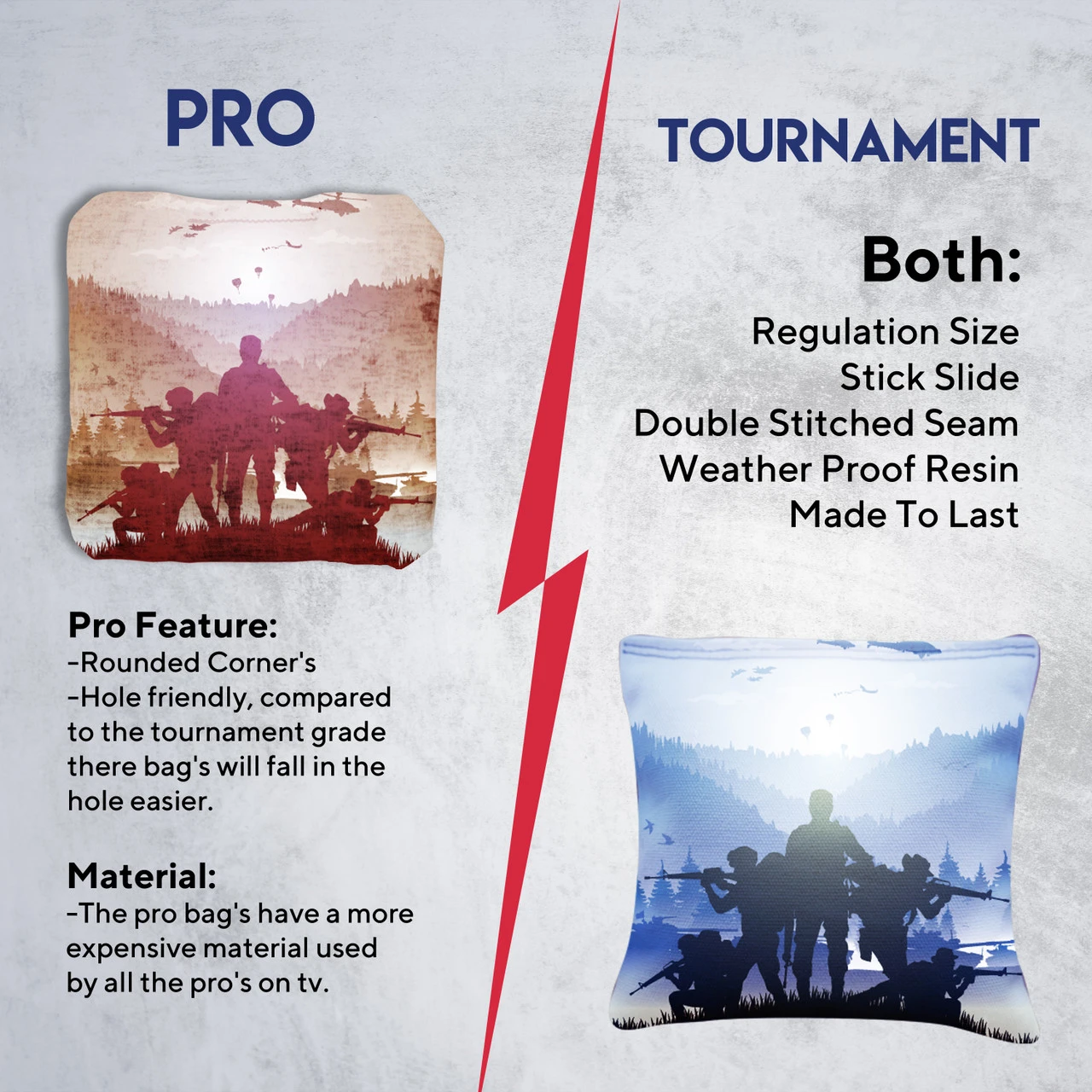 Red Blue Squad Tournament Cornhole Bags - Set Of 8 6 Red Blue Squad Tournament Cornhole Bags - Set Of 8 - Image 6