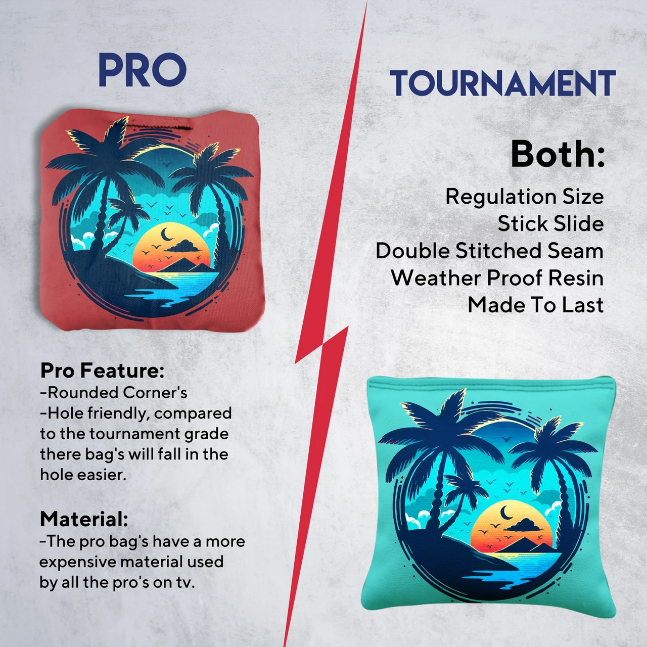 Beach Circle Professional Cornhole Bags - Set Of 8 6 Beach Circle Professional Cornhole Bags - Set Of 8 - Image 6