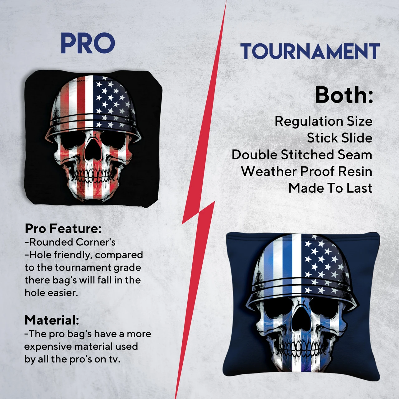 Soldier Flag Skull Tournament Cornhole Bags - Set Of 8 6 Soldier Flag Skull Tournament Cornhole Bags - Set Of 8 - Image 6