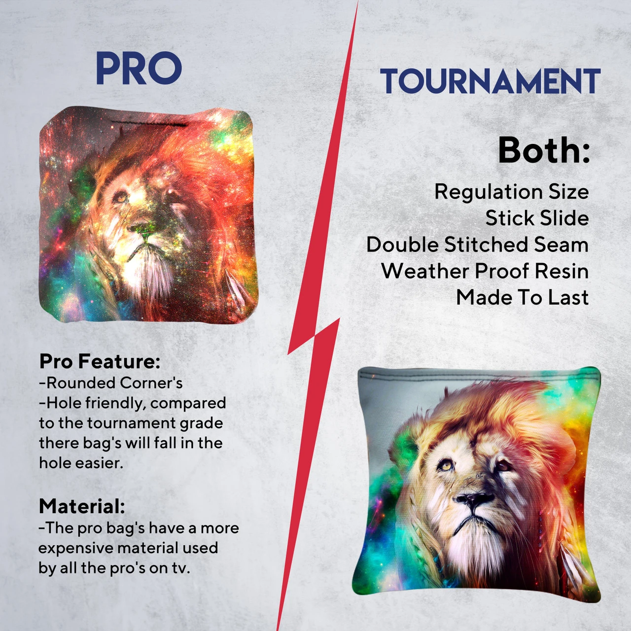 Colored Lion Professional Cornhole Bags - Set Of 8 6 Colored Lion Professional Cornhole Bags - Set Of 8 - Image 6