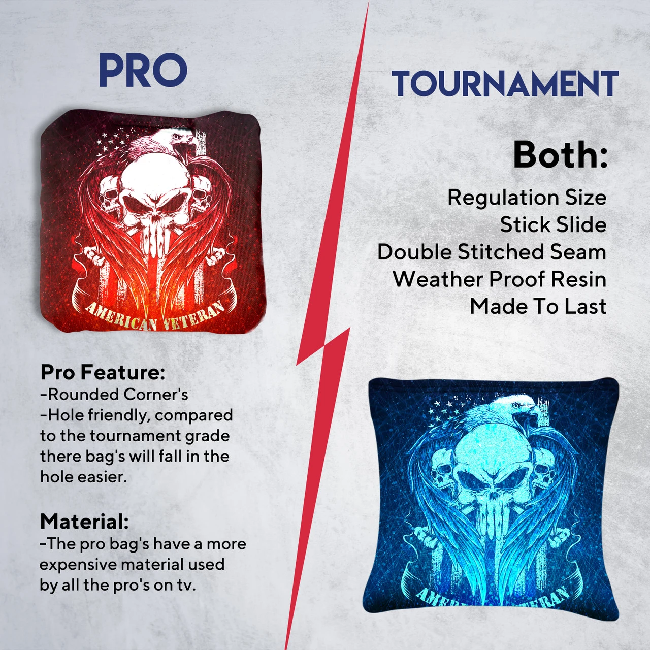 American Veteran Professional Cornhole Bags - Set Of 8 6 American Veteran Professional Cornhole Bags - Set Of 8 - Image 6