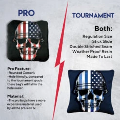 Soldier Flag Skull Professional Cornhole Bags - Set Of 8 11 Soldier Flag Skull Professional Cornhole Bags - Set Of 8 -Custom Cornhole 6 98873.1707354732