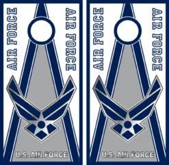 Air Force Triangle Cornhole Wraps - Set Of 2