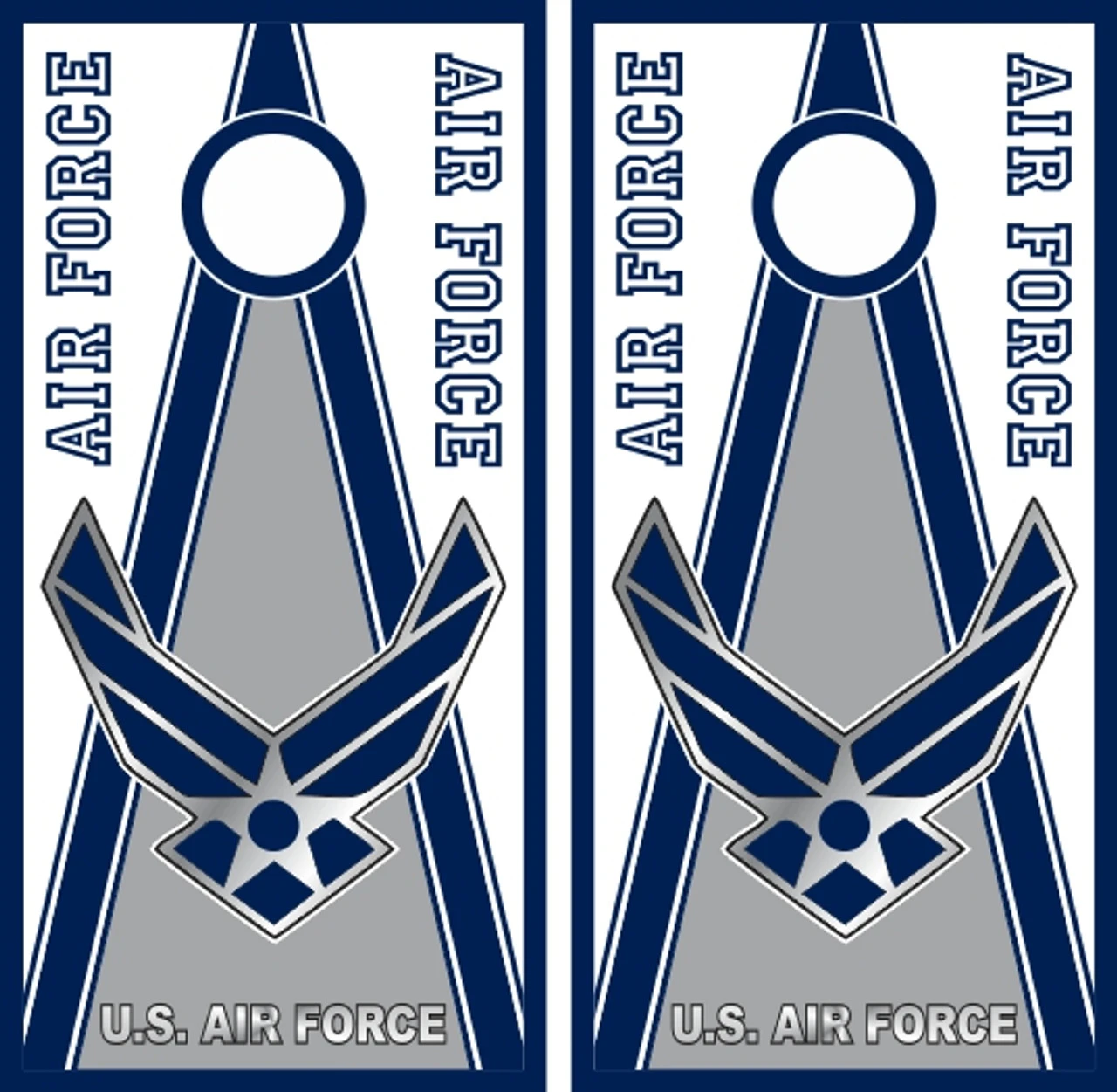 Air Force Triangle Cornhole Wraps - Set Of 2 1 Air Force Triangle Cornhole Wraps - Set Of 2