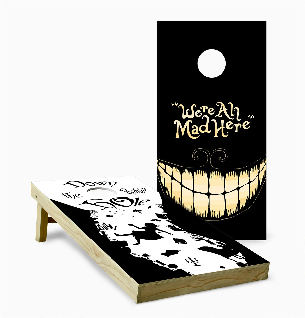Alice In Wonderland Cornhole Set With Bags 1 Alice In Wonderland Cornhole Set With Bags