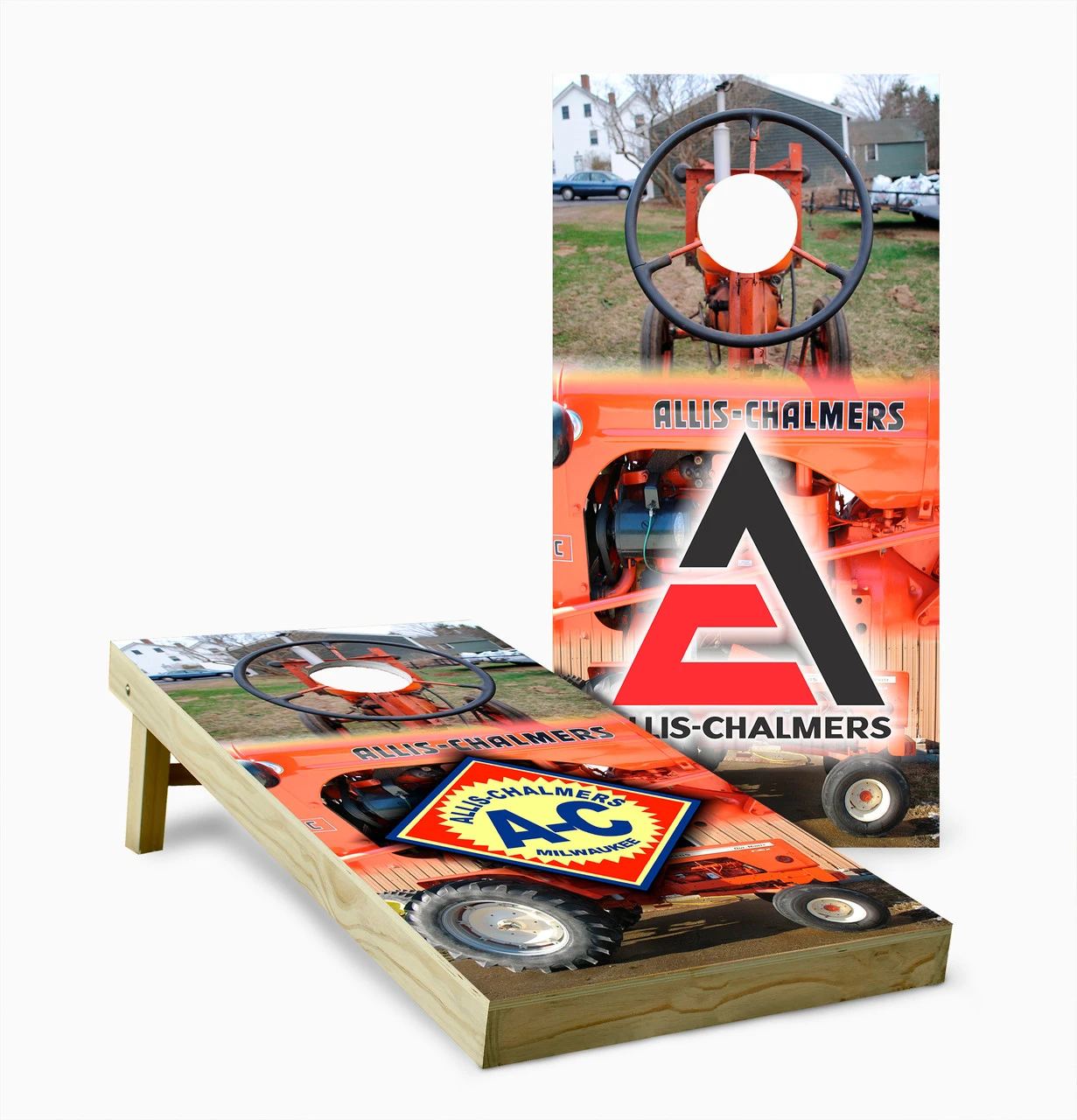 Allis Chalmers Cornhole Set With Bags 1 Allis Chalmers Cornhole Set With Bags