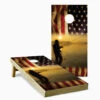 American Flag Fishing Cornhole Set With Bags