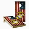 American Flag Marines Cornhole Set With Bags