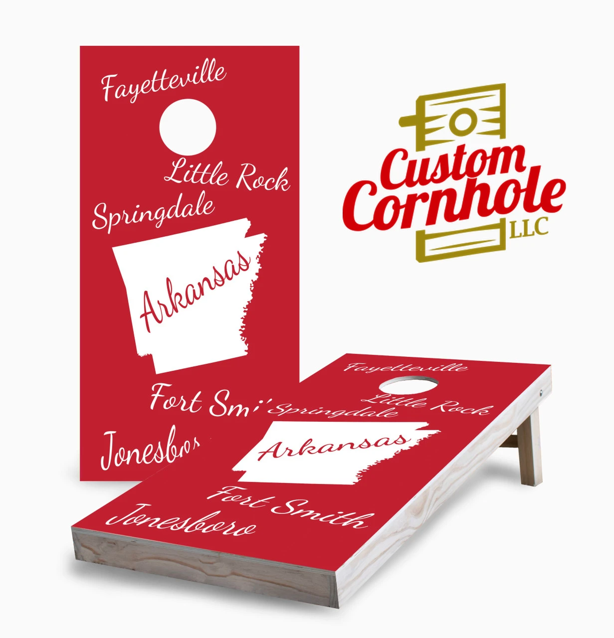 Arkansas State Pride Cornhole Set With Bags 1 Arkansas State Pride Cornhole Set With Bags