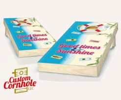 Beach Themed Cornhole Set With Bags